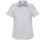 Womens Charlie Short Sleeve Shirt - Silver Chambray