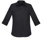 Womens Charlie 3/4 Sleeve Shirt - Black