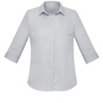 Womens Charlie 3/4 Sleeve Shirt - Silver Chambray
