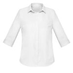 Womens Charlie 3/4 Sleeve Shirt - White
