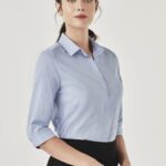 Womens Charlie 3/4 Sleeve Shirt - Blue Chambray