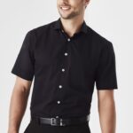 Mens Charlie Classic Fit Short Sleeve Shirt - Black