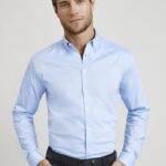 Mens Camden Long Sleeve Shirt - Blue