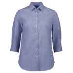 Womens Conran 3/4 Sleeve Shirt - French Blue/white
