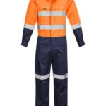 Mens Rugged Cooling Taped Overall - Orange/navy