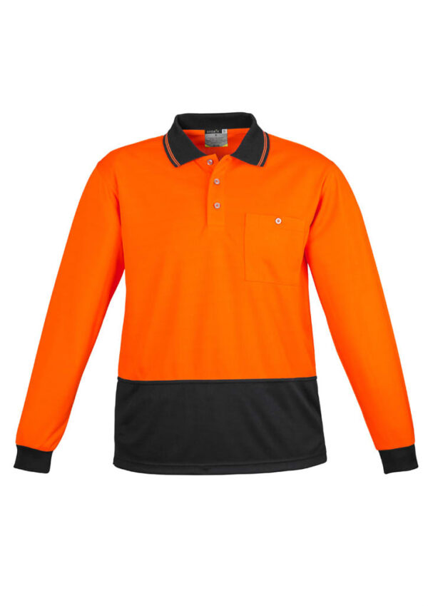 Unisex Hi Vis Basic Long Sleeve Polo - Image 21