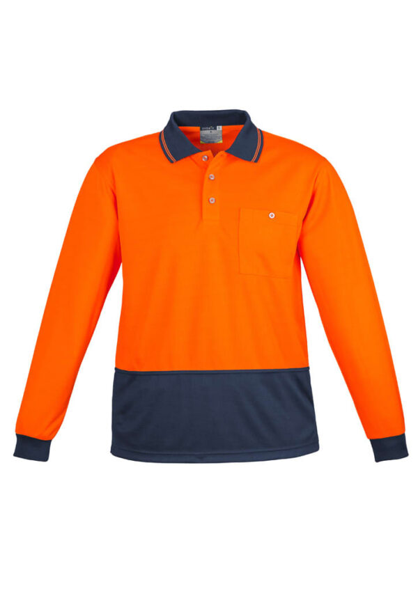 Unisex Hi Vis Basic Long Sleeve Polo - Image 9