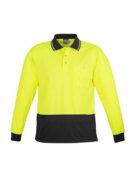 Unisex Hi Vis Basic Long Sleeve Polo
