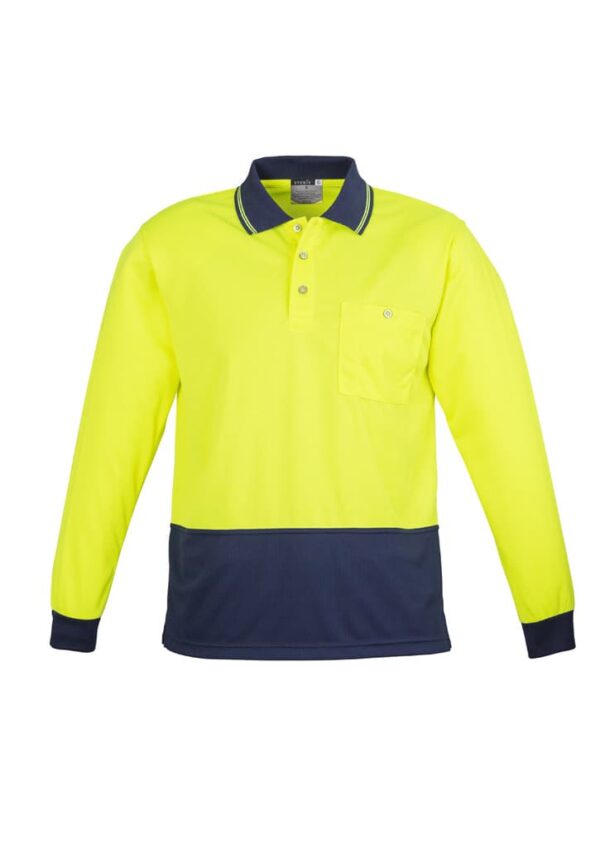 Unisex Hi Vis Basic Long Sleeve Polo - Image 65