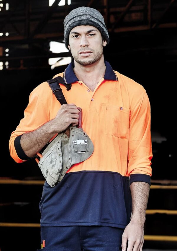 Unisex Hi Vis Basic Long Sleeve Polo - Image 53