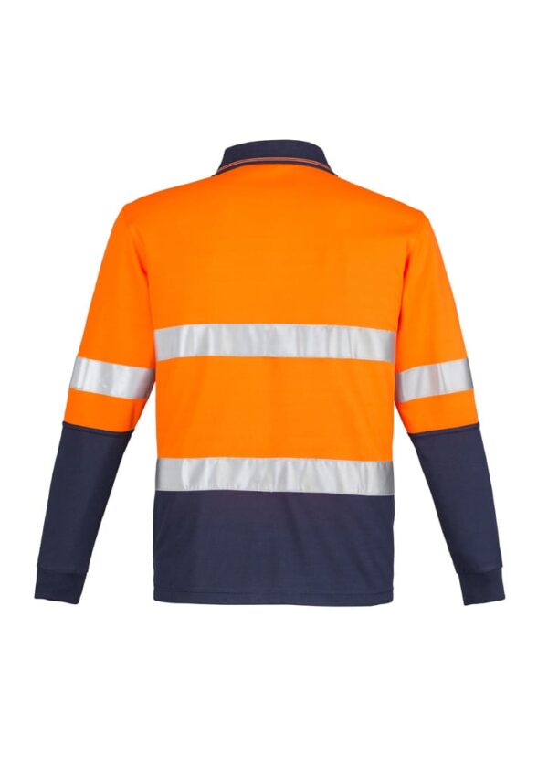 Mens Hi Vis Spliced Long Sleeve Polo - Hoop Taped - Image 7