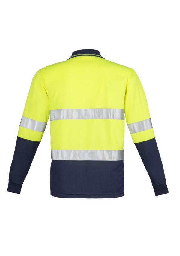 Mens Hi Vis Spliced Long Sleeve Polo - Hoop Taped - Image 5