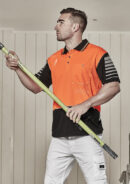 Mens Hi Vis Zone Short Sleeve Polo