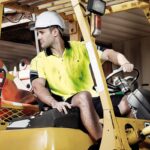 Mens Hi Vis Squad Short Sleeve Polo - Yellow/navy
