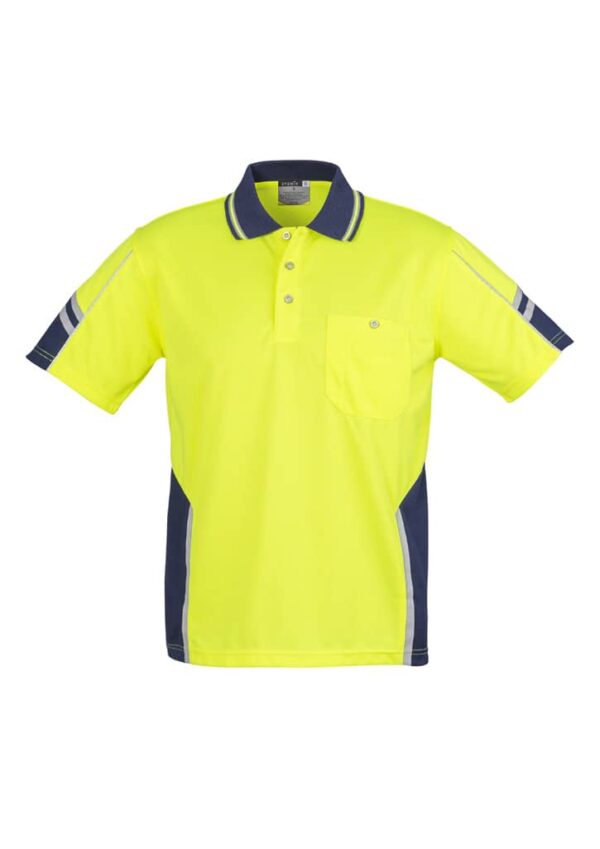 Mens Hi Vis Squad Short Sleeve Polo - Image 6
