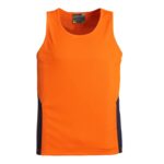Mens Hi Vis Squad Singlet - Orange/navy