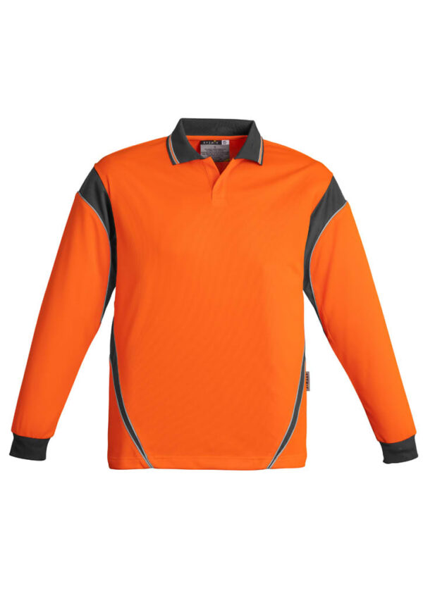 Mens Hi Vis Aztec Long Sleeve Polo - Image 37