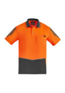 Mens Hi Vis Flux Short Sleeve Polo