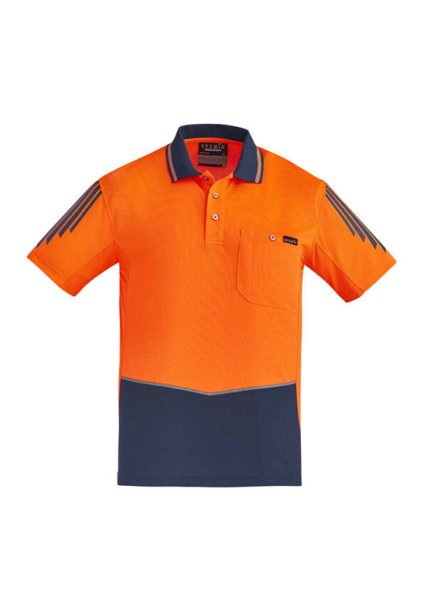 Mens Hi Vis Flux Short Sleeve Polo - Image 15