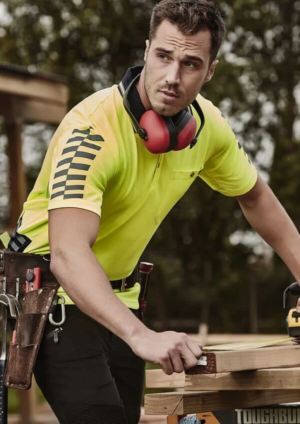 Mens Hi Vis Komodo Short Sleeve Polo - Image 2