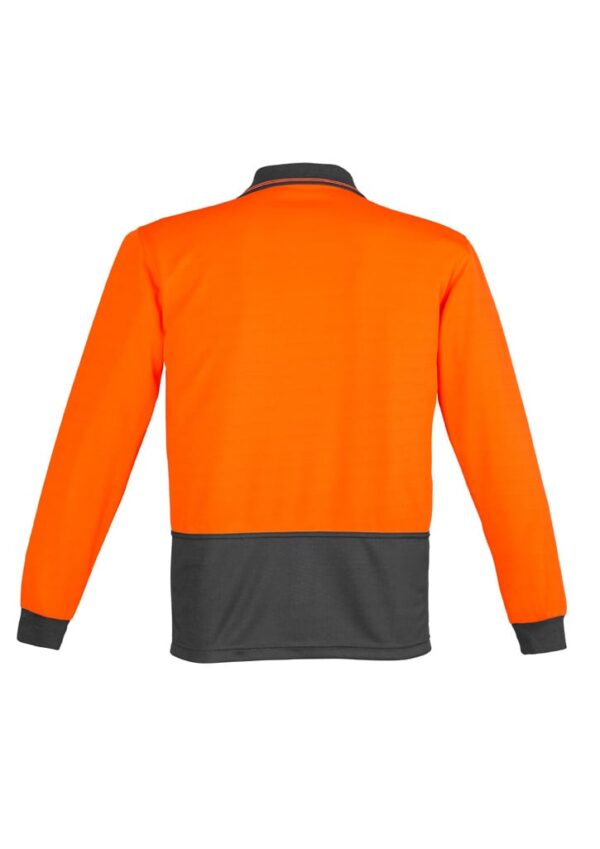 Mens Hi Vis Comfort Back Long Sleeve Polo - Image 8