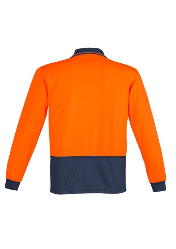 Mens Hi Vis Comfort Back Long Sleeve Polo - Image 4