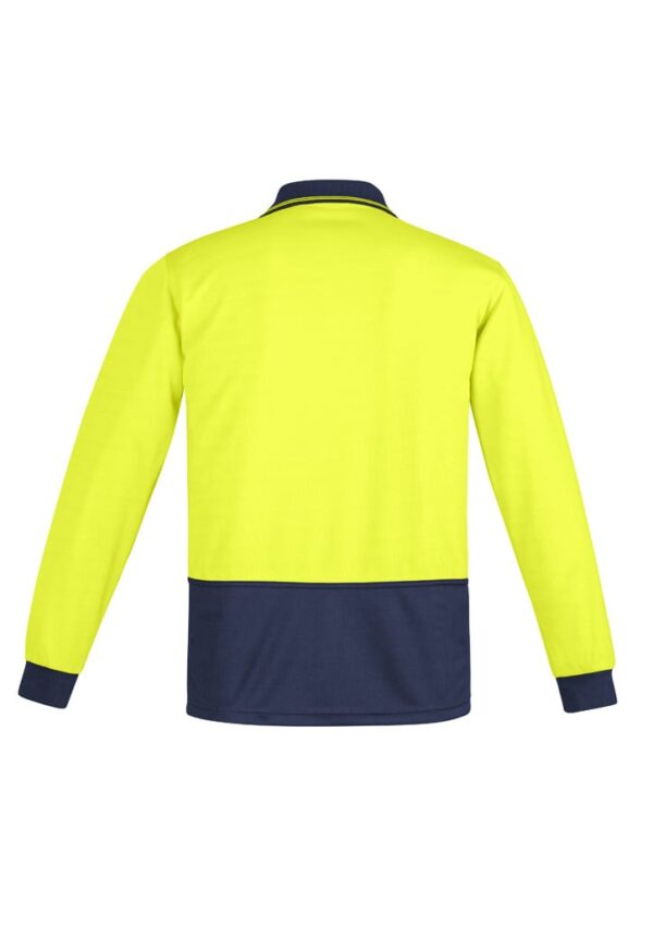 Mens Hi Vis Comfort Back Long Sleeve Polo - Image 10