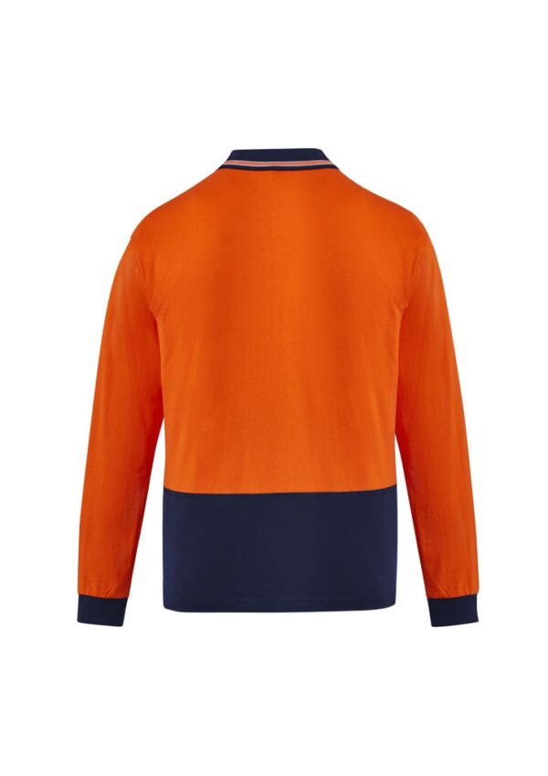 Mens Hi Vis Cotton Long Sleeve Polo - Image 6