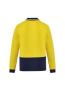 Mens Hi Vis Cotton Long Sleeve Polo