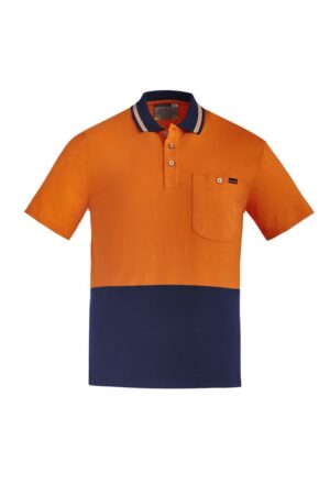 Mens Hi Vis Cotton Short Sleeve Polo