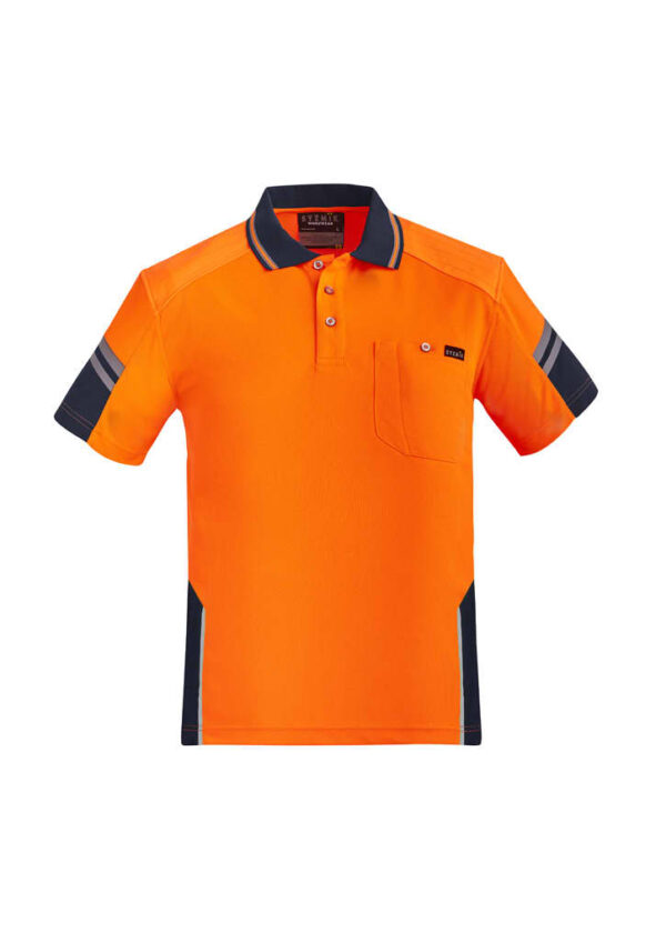 Mens Hi Vis Reinforced Squad Short Sleeve Polo - Image 7