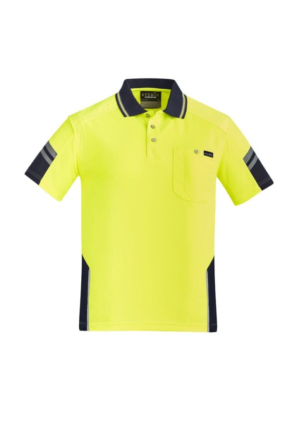 Mens Hi Vis Reinforced Squad Short Sleeve Polo - Image 4