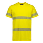 Mens Hi Vis Segmented Tape Cotton Tee Shirt - Yellow