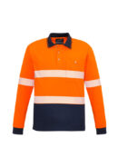 Unisex Hi Vis Segmented Tape Long Sleeve Polo