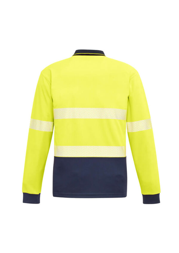 Unisex Hi Vis Segmented Tape Long Sleeve Polo - Image 4