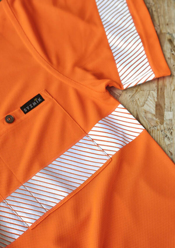 Unisex Hi Vis Segmented Tape Short Sleeve Polo - Image 11