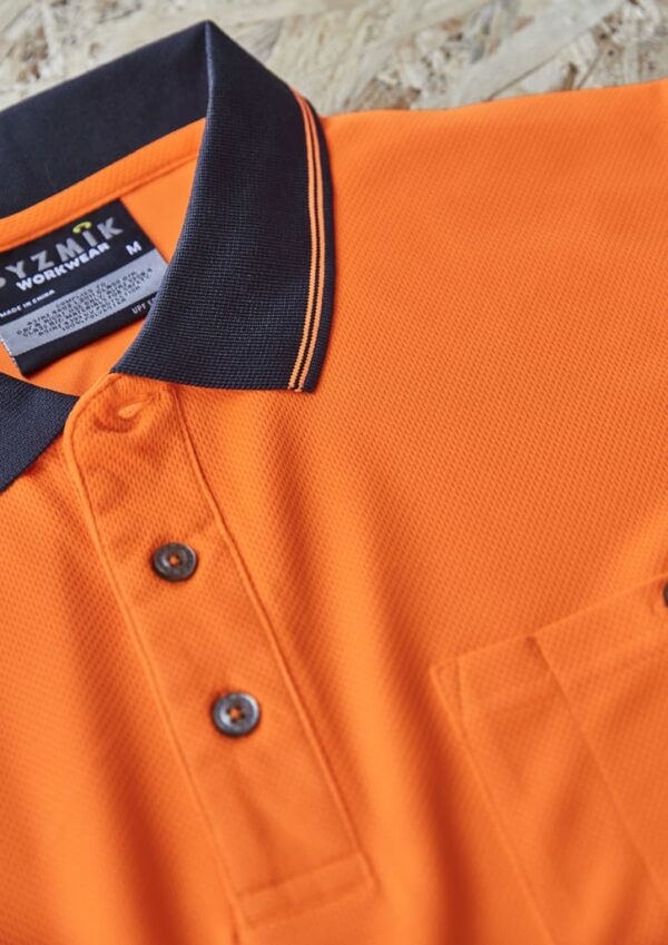 Unisex Hi Vis Segmented Tape Short Sleeve Polo - Image 4