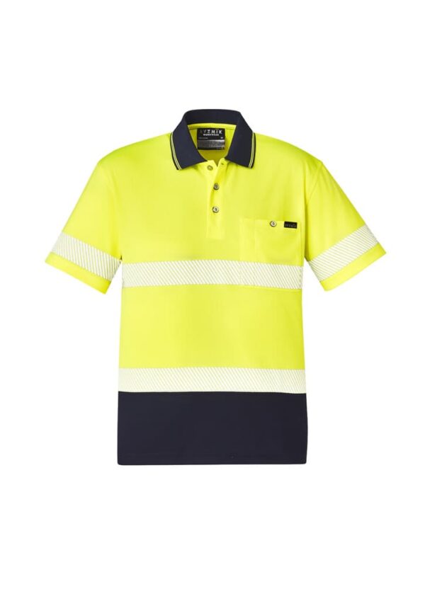 Unisex Hi Vis Segmented Tape Short Sleeve Polo - Image 8