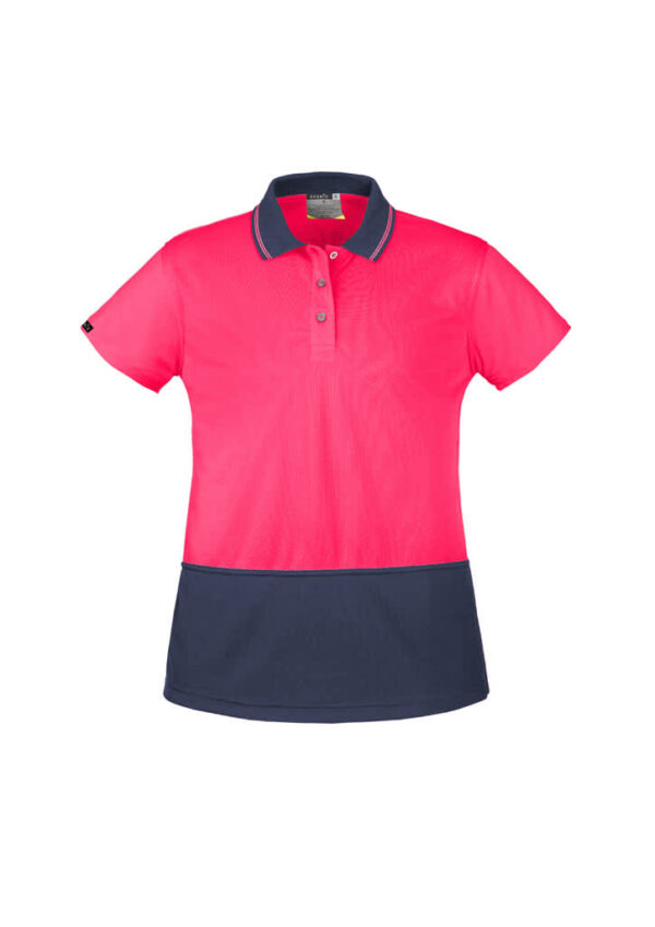 Womens Hi Vis Basic Short Sleeve Polo - Image 5