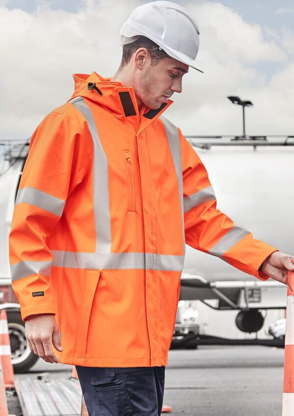 Mens Hi Vis X Back Heavy Duty Waterproof Jacket - Image 17