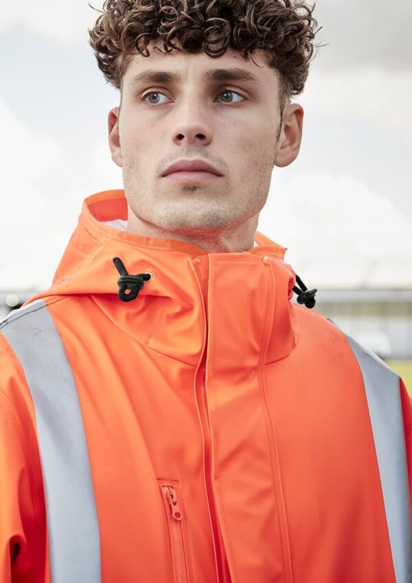 Mens Hi Vis X Back Heavy Duty Waterproof Jacket - Image 8