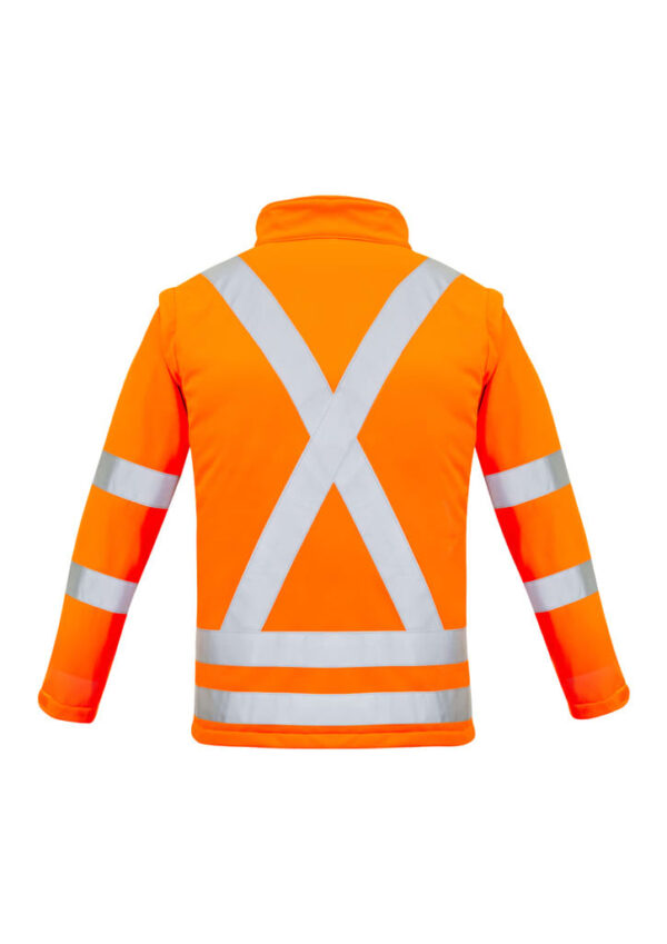 Womens Hi Vis Nsw Rail X Back 2 In 1 Softshell Jacket - Image 4