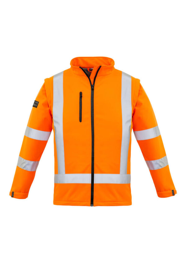 Womens Hi Vis Nsw Rail X Back 2 In 1 Softshell Jacket - Image 2