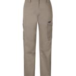 Womens Essential Basic Stretch Cargo Pant - Khaki