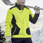 Unisex Streetworx Reinforced Knit 1/2 Zip Pullover - Fluoro Yellow