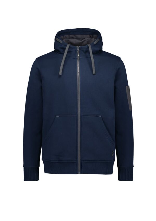 Unisex Zip Front Multi-pocket Hoodie - Image 4