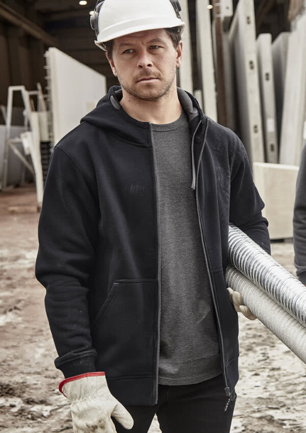 Unisex Zip Front Multi-pocket Hoodie - Image 7