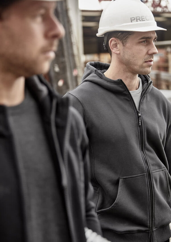Unisex Zip Front Multi-pocket Hoodie - Image 17