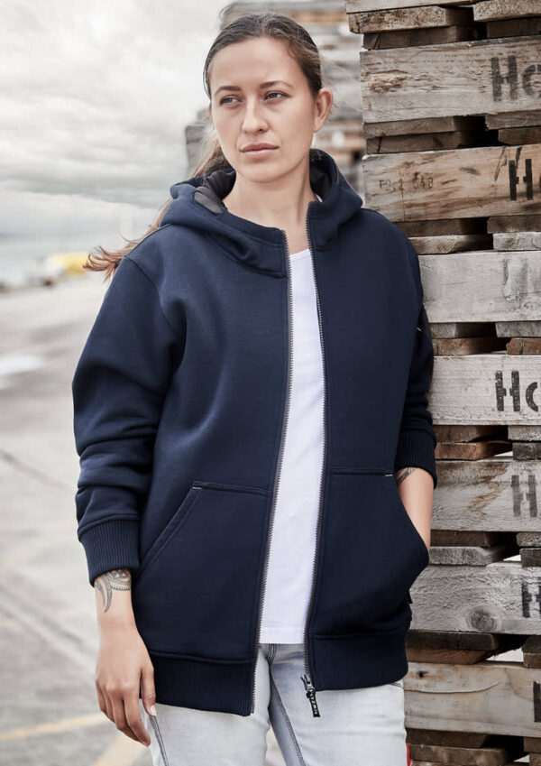 Unisex Zip Front Multi-pocket Hoodie - Image 26