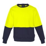 Unisex Hi Vis Crew Sweatshirt - Yellow